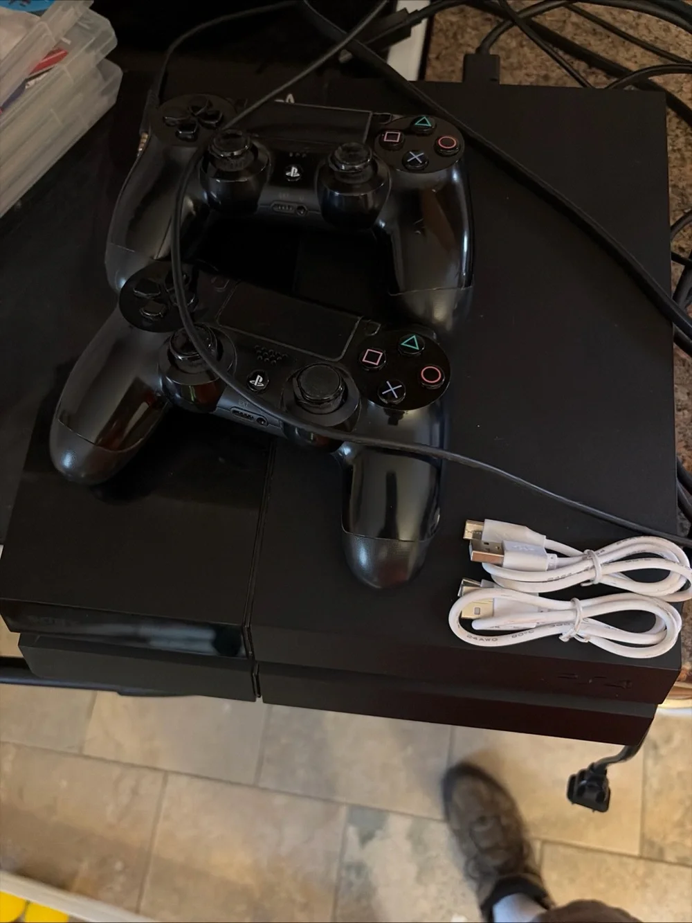 Sony PS4 500 GB (FAT) Bundle in Black W/Astro A10 Headset, Controllers & Games